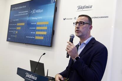 José Ramón Gómez Utrilla discussing Telefónica's AURA strategy