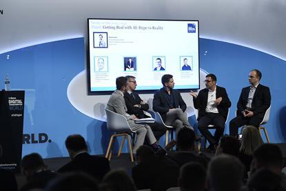 Daniel Vaughn, Telefónica México, on a panel discussing the realities of AI