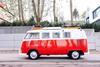 red campervan