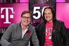 Mike Sievert (left) and John Legere.